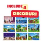 Set Flanelograf cu 4 decoruri pentru povestiri biblice