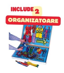 Set Flanelograf cu 2 organizatoare pentru figurine