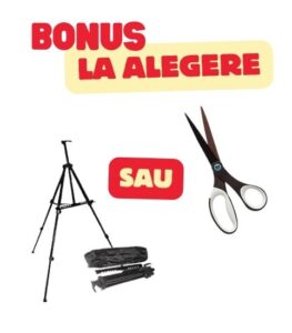 Bonus la alegere pentru setul Flanelograf: trepied sau foarfeca
