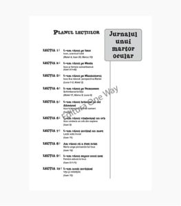 Jurnalul unui martor ocular, povestiri biblice pentru scoala duminicala