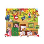 Set piese Scufita Rosie cu fundal