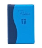 Biblia SBIR cu fermoar albastru