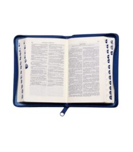 Biblia SBIR cu fermoar albastru