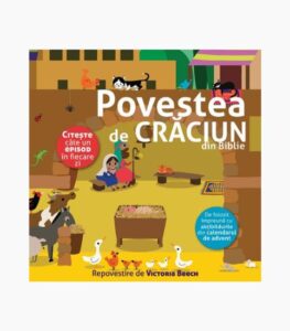 Calendar de advent cu stickere si carte cu Povestea Craciunului