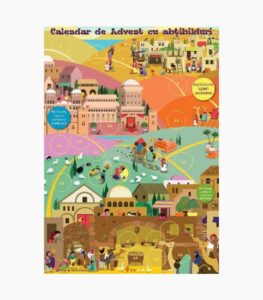 Calendar de advent cu stickere si carte cu Povestea Craciunului