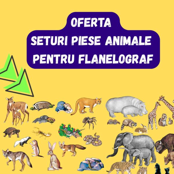 Oferta seturi piese animale pentru flanelograf