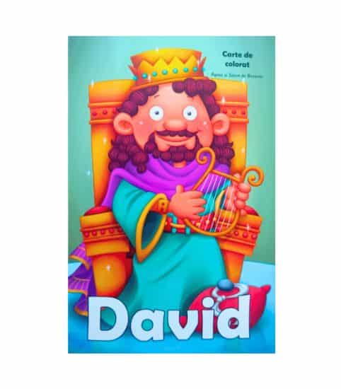 Carte de colorat cu personaje biblice - David