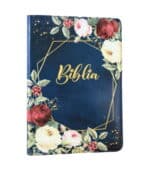 Biblia SBIR Cornilescu, bleumarin cu flori