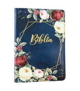 Biblia SBIR Cornilescu, bleumarin cu flori