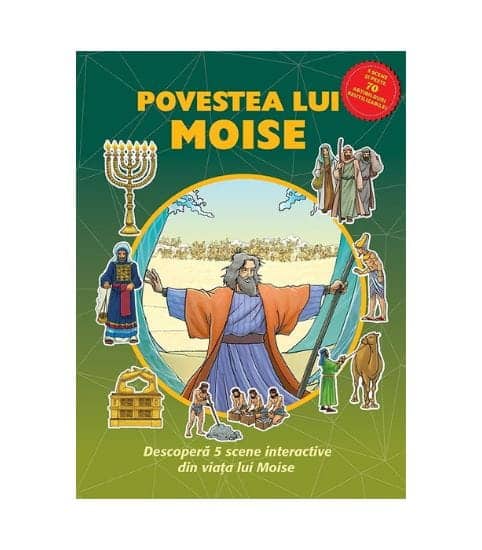 Povestea lui Moise - carte cu abtibilduri reutilizabile
